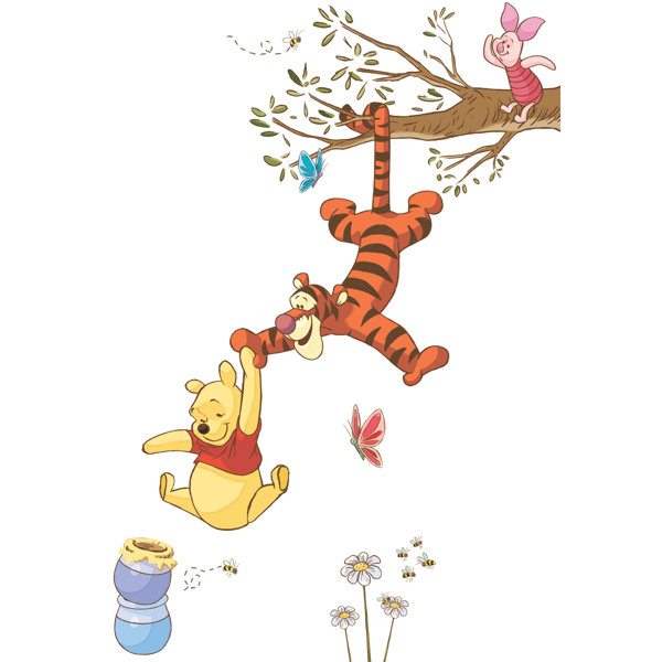 Room Mates Winnie the Pooh Swinging for Honey Peel and Stick Giant Wall Decal Wayfair